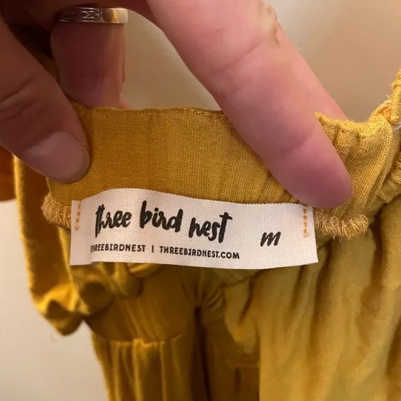 Three Bird Nest Mustard Maxi Dress size‎ medium - Picture 2 of 10